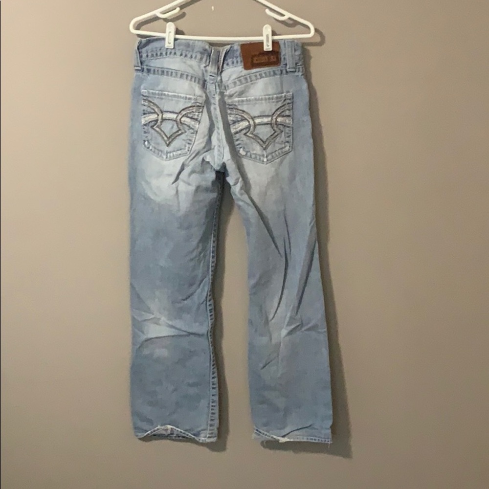 Big Star Boot Cut Light Wash Distressed Jeans